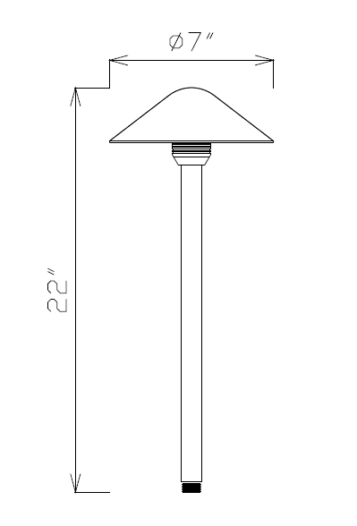 Conical 2-PACK Path Landscape Light