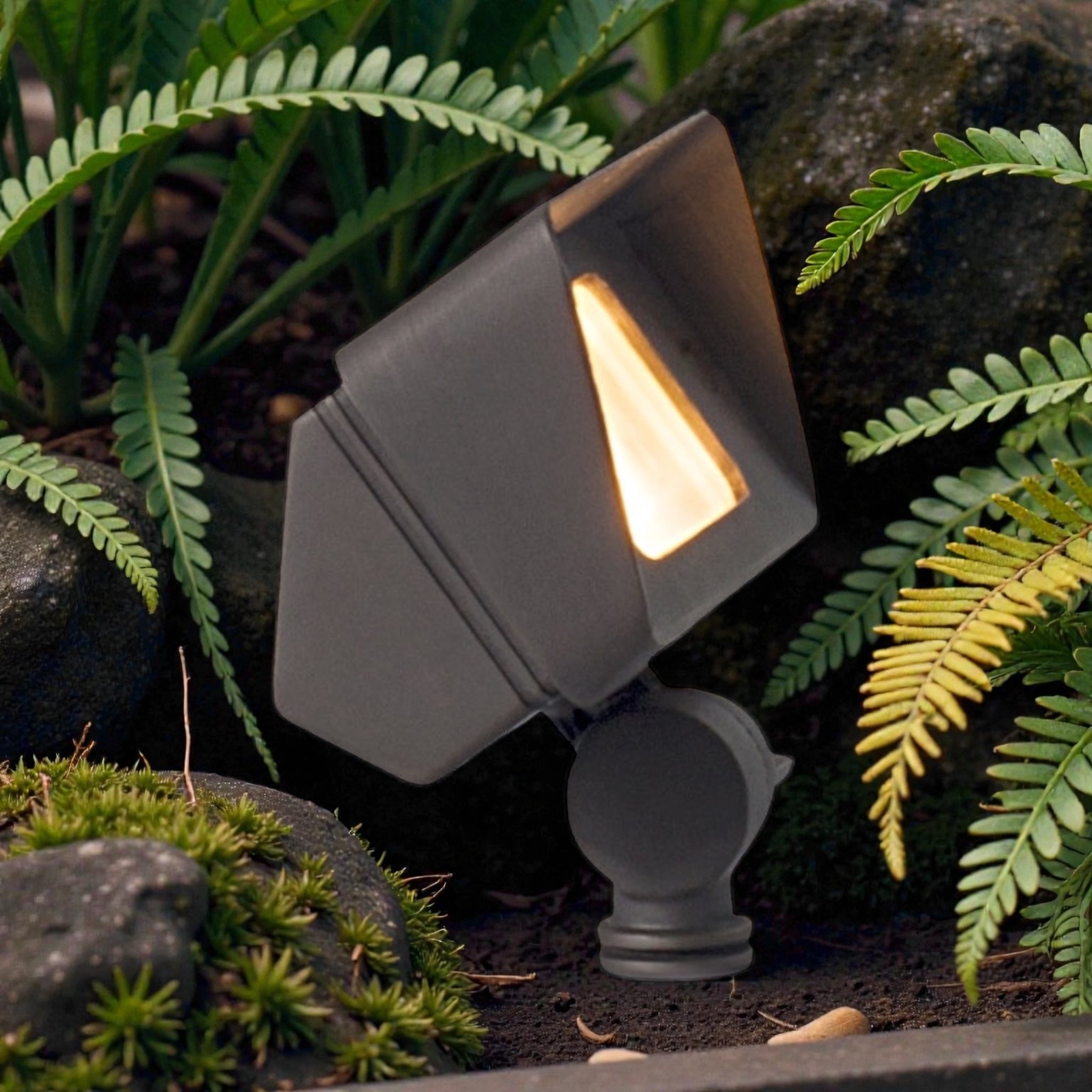 Cube Mini Wash Landscape Light Available in Aluminum & Brass