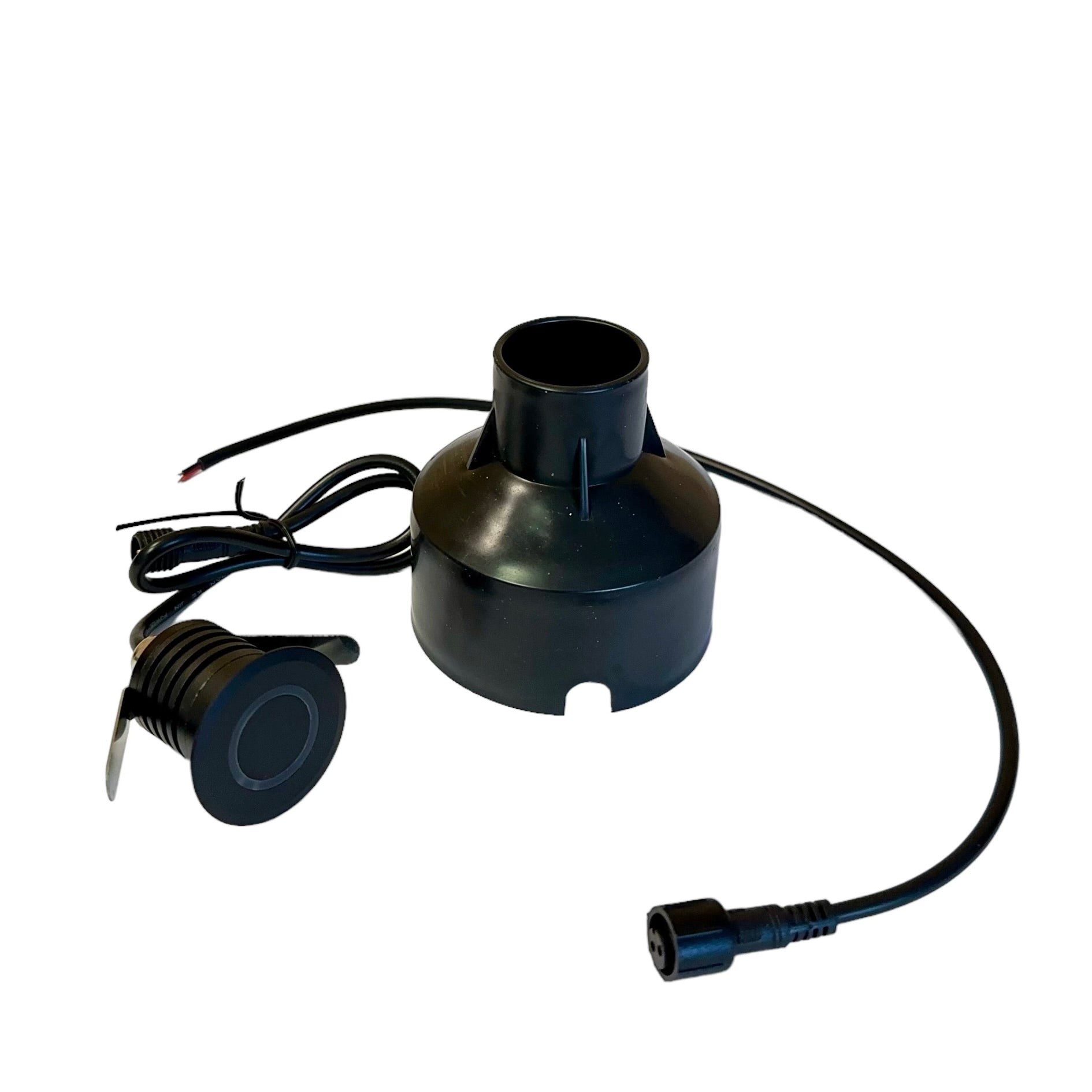 Covert Mini Halo Paver Wall Surface Mount Hardscape Landscape Light 1 Watt Halo Black Specialty Lights Lumion