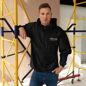 S&T Embroidered Champion Packable Jacket Orange Logo