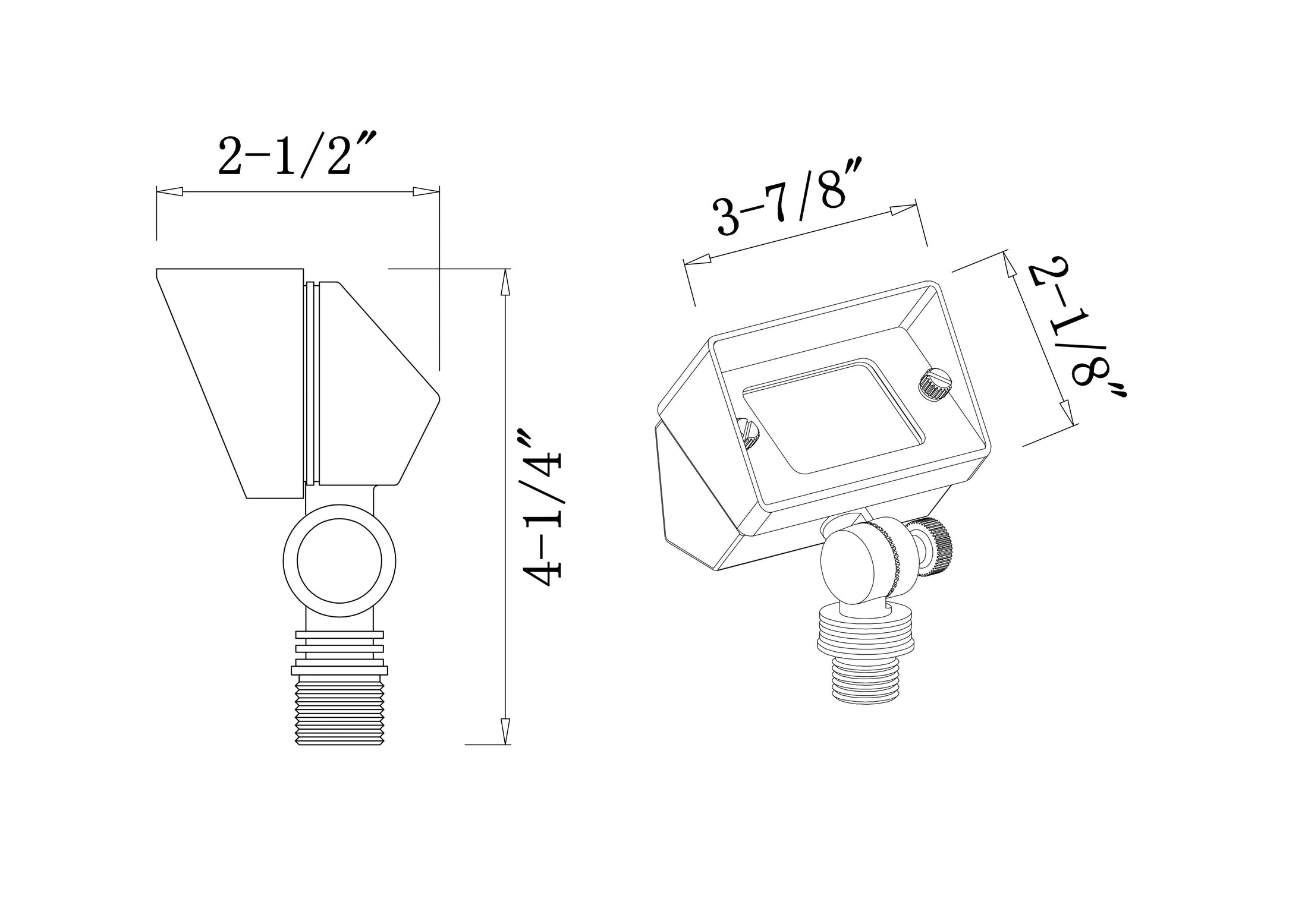 Cube Mini Wash Landscape Light Available in Aluminum & Brass